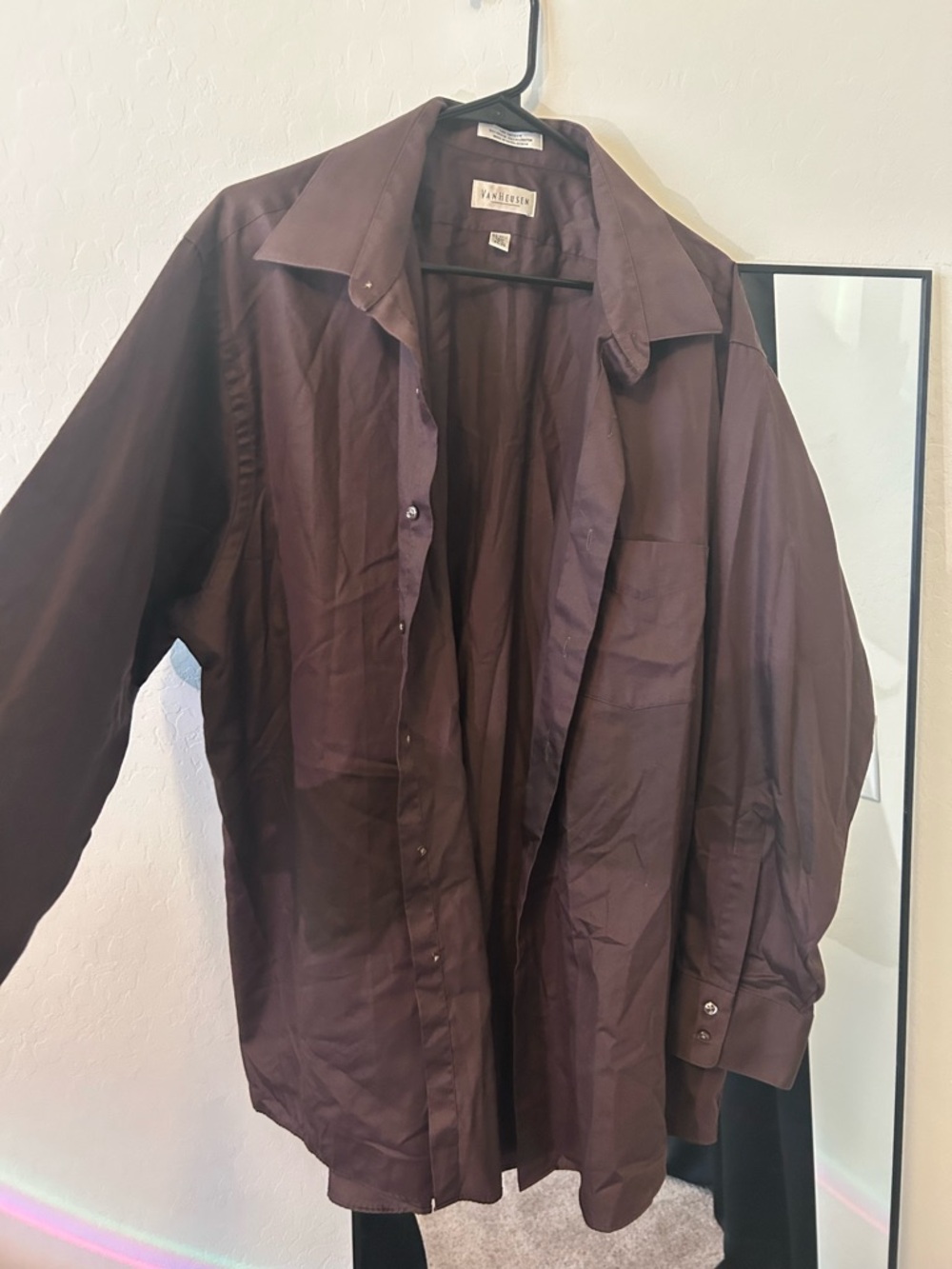 Van Heusen Men's Dark Brown Lightweight Shirt Jacket